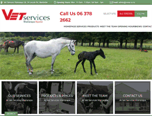 Tablet Screenshot of horsevet.co.nz